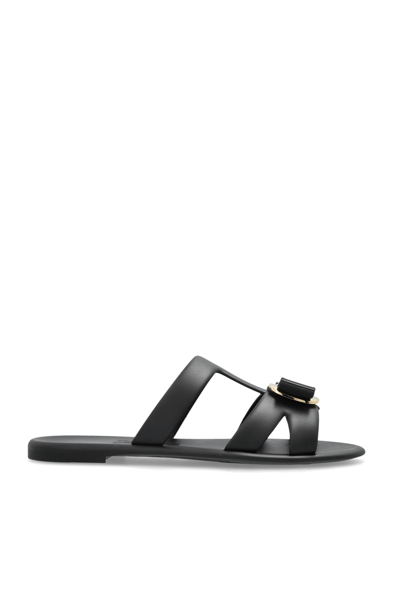 FERRAGAMO Rubber slides with application | Women's Shoes